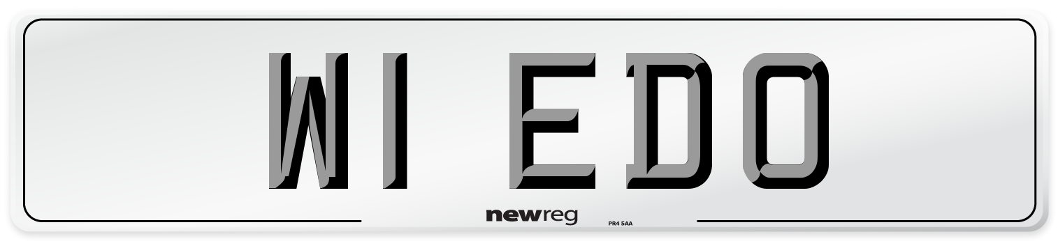 W1 EDO Number Plate from New Reg